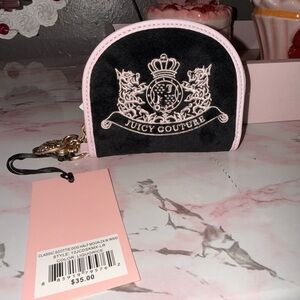 Juicy Couture Classic Scottie Dog Black Velvet Half-Moon ZA W Inside